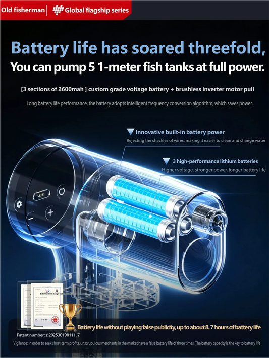 Rechargeable Electric Aquarium Water Changer Gravel Cleaning Pump