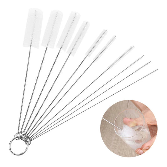 10pcs/Set Baby Bottle Brushes Straw Cleaner Cleaning Brush