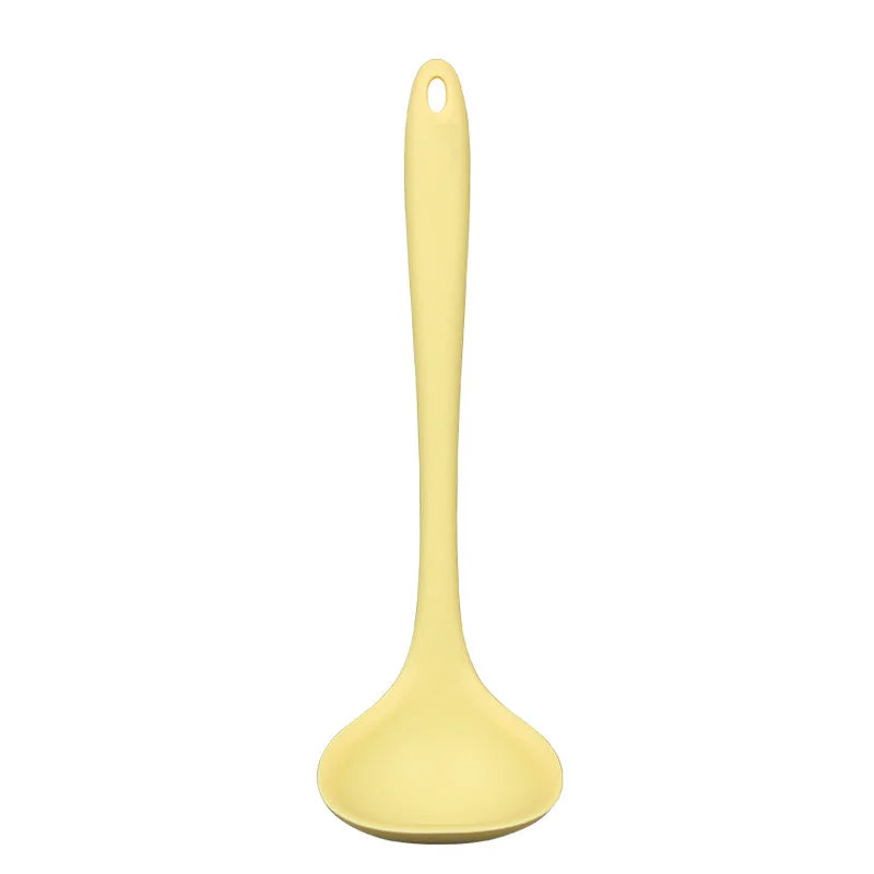 1pc Long Handle Silicone Soup Spoon Ramen Noodles