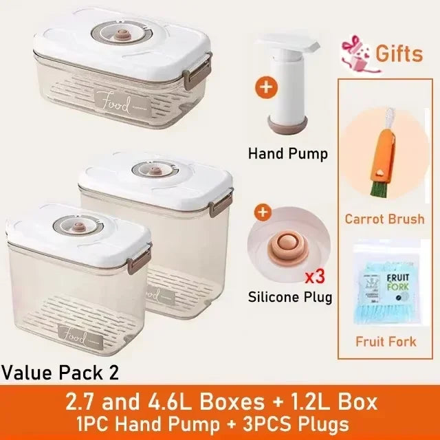 Vacuum Food Storage Box Fresh-Keeping Canister Sealed Storage