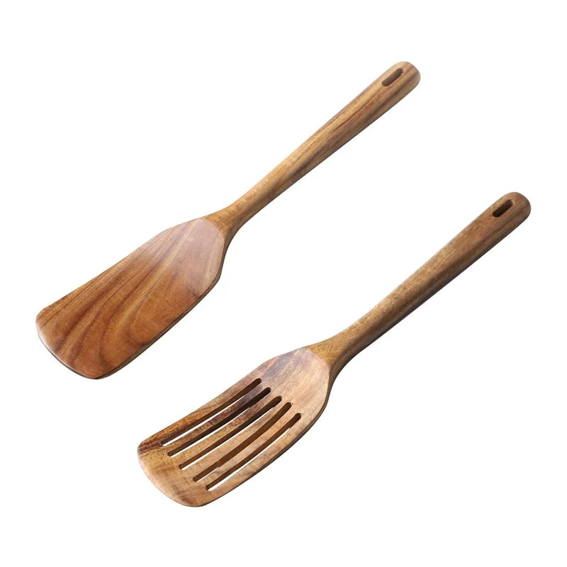 Teak Spatula Of Wooden Spatula Cooking Nonstick Cooking