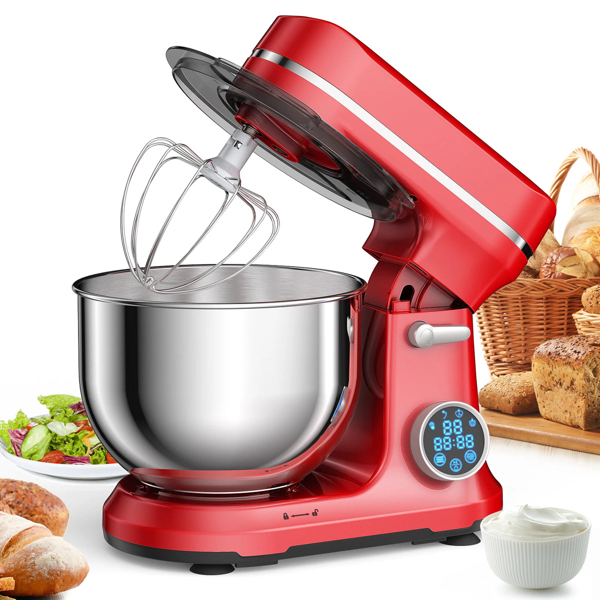 Biolomix Food Stand Mixer 1200w 11-Speeds Dc Motor