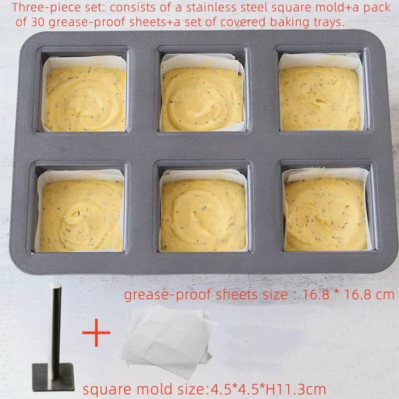 Cavity Mini Square Toast Bread Baking Pan Loaf