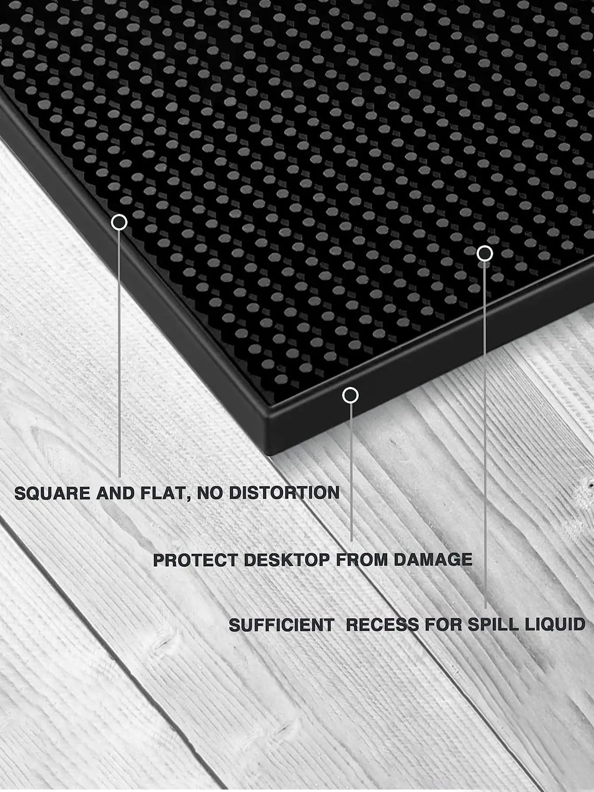 Leeseph Bar Mat Rubber Dish Drying Mat Non