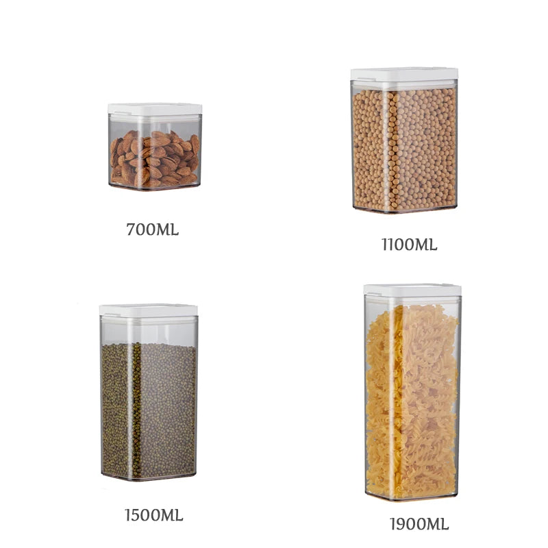 Opening Lid Sealed Jar Transparent Body Food Grade