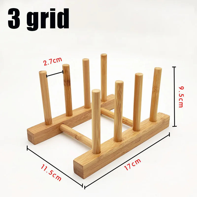 Plate Storage Rack Wooden Dish Rack Cup Dish