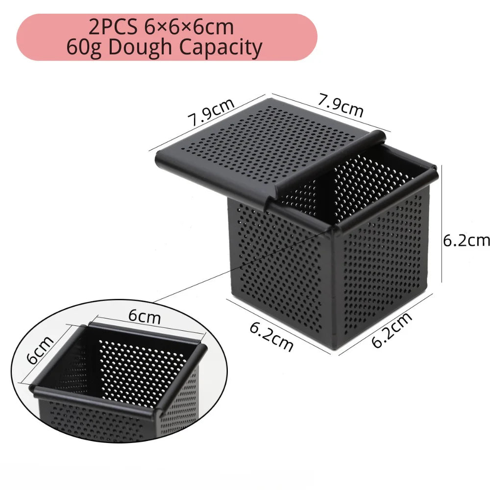 Non Stick Cube Croissant Mini Toast Box Mold