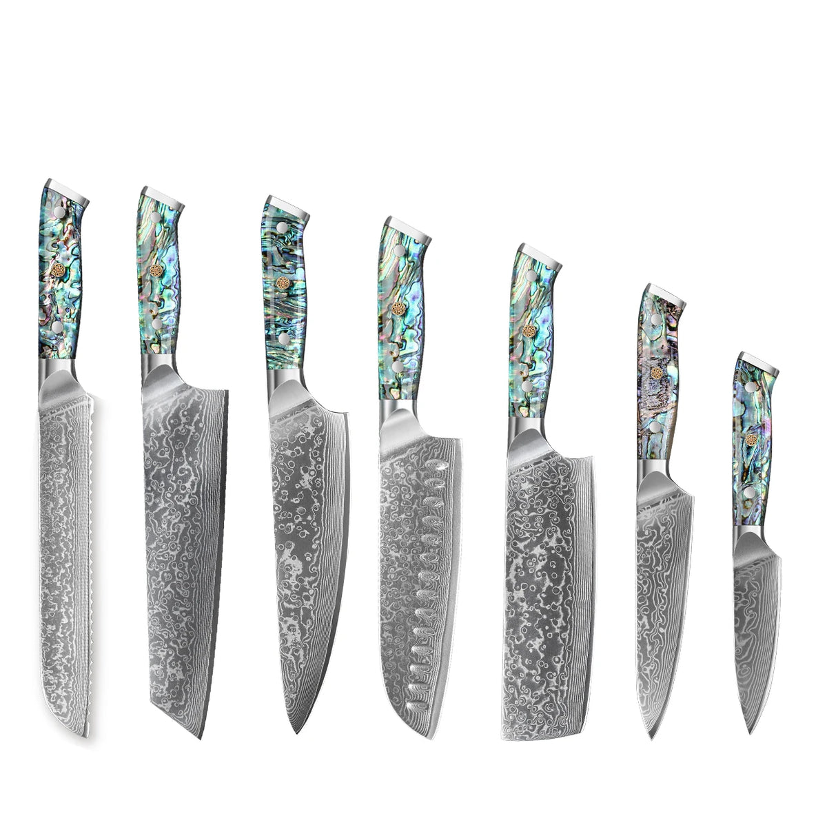 1-7 Chef Knife Super Sharp Japanese Damascus Steel