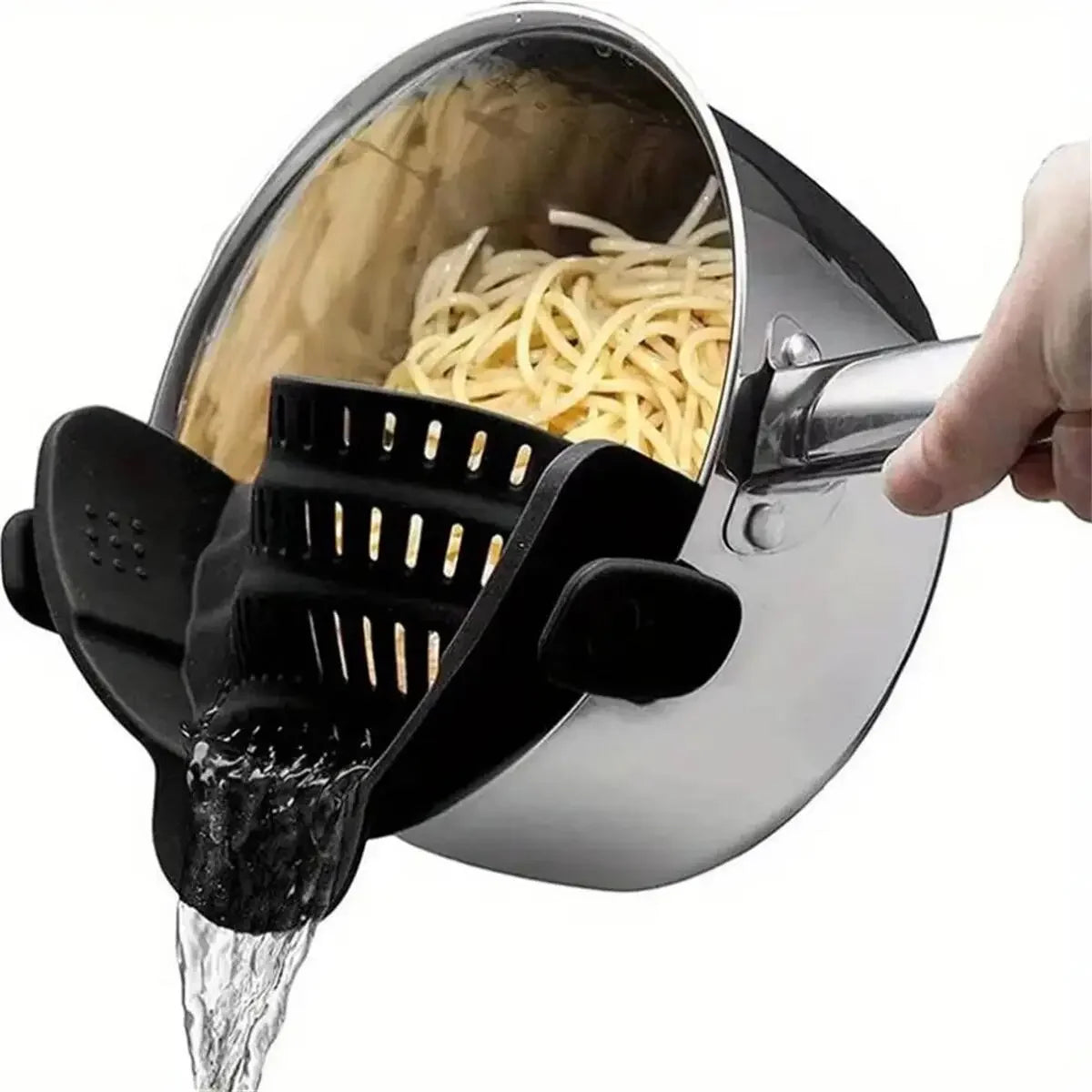 1pc Adjustable Silicone Clip On Strainer Pots Pot
