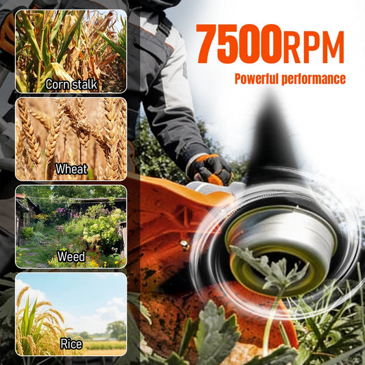 52cc Stroke Gas Brush Cutter 7500rpm Grass Trimmer