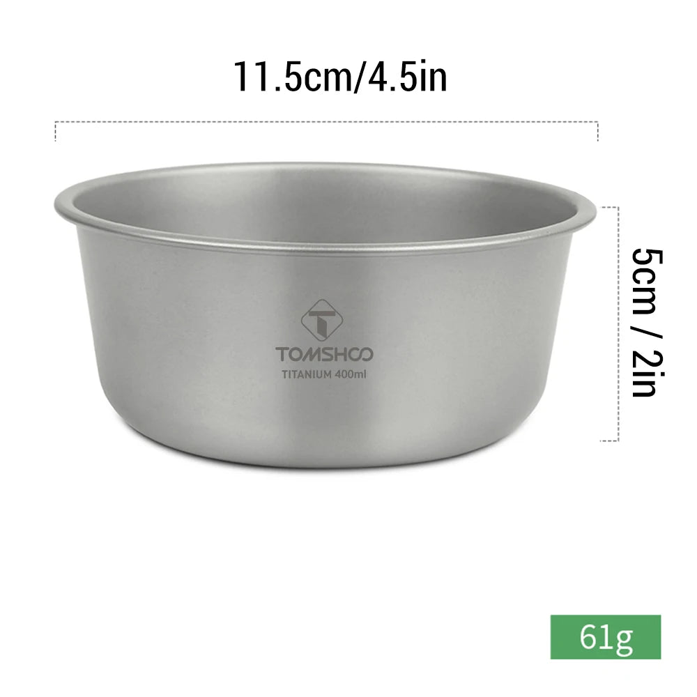 Tomshoo 400ml / 500ml Food Container Stackable Titanium