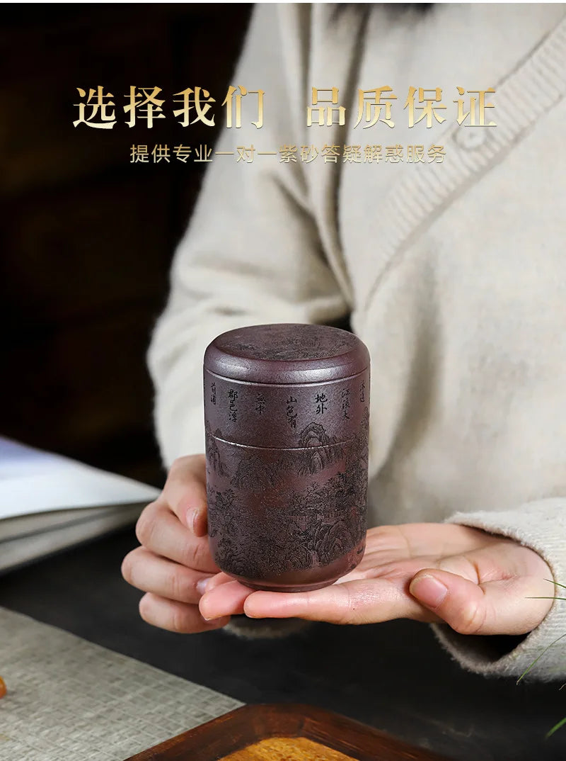 Yixing Handmade Purple Clay Cup Raw Mineral Purple