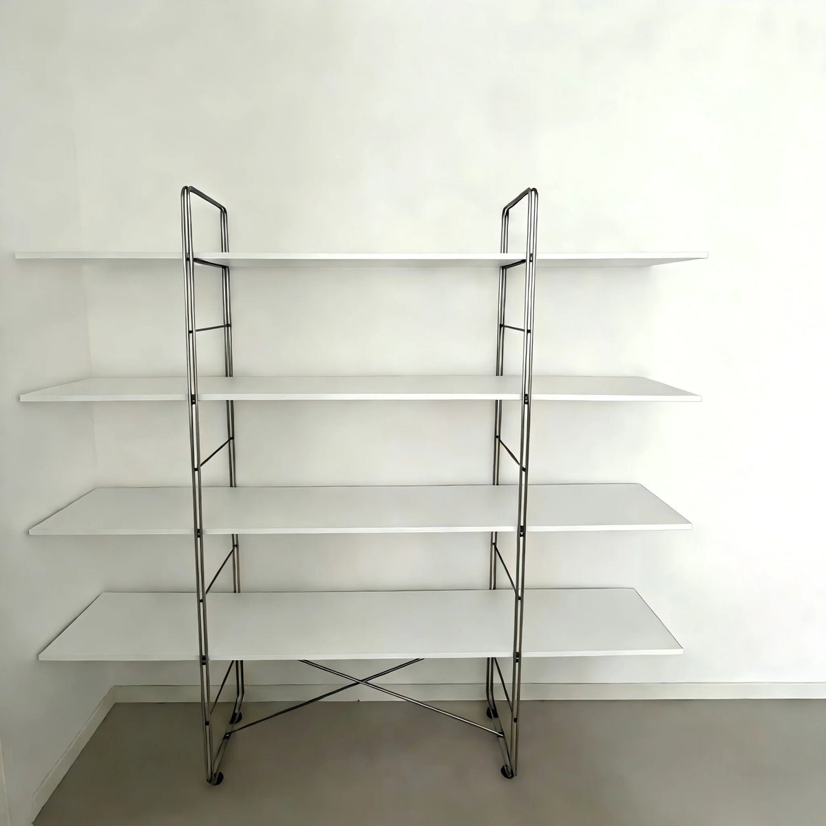 Solid Stainless Steel Bookshelf Multi-Layer Storage Rack