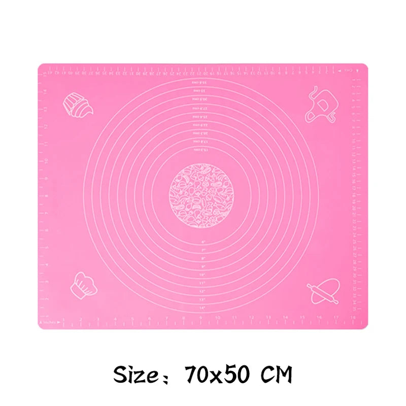 Multicolor Silicone Baking Mat 70/50/40cm Sheet Pizza Dough