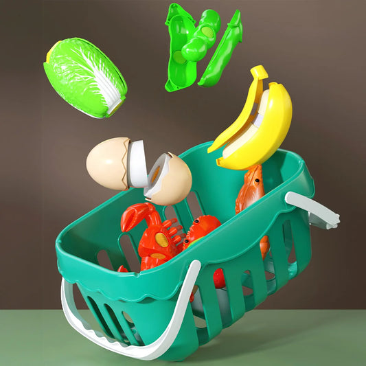 Cutting Play Food Toys Pretend Cooking Fruit &Vegetables&Fast