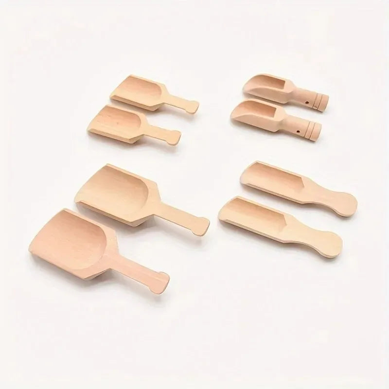 Mini Wooden Scoops Bath Salt Spoon Candy Flour