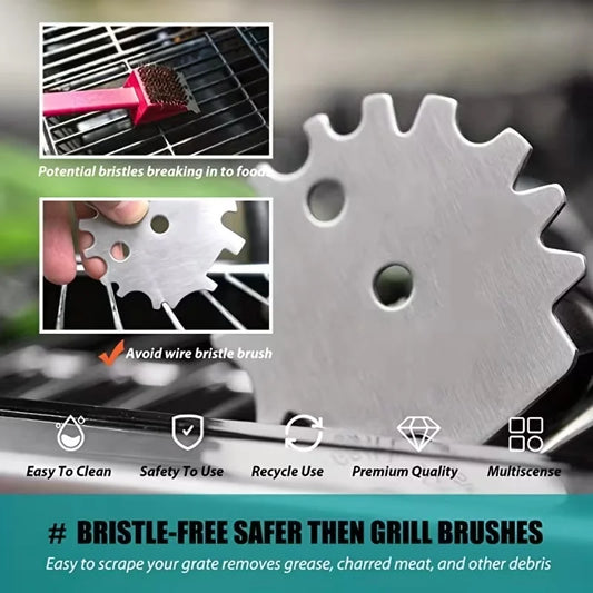 Stainless Steel Barbecue Scraper Suitable Cleaning Barbecue