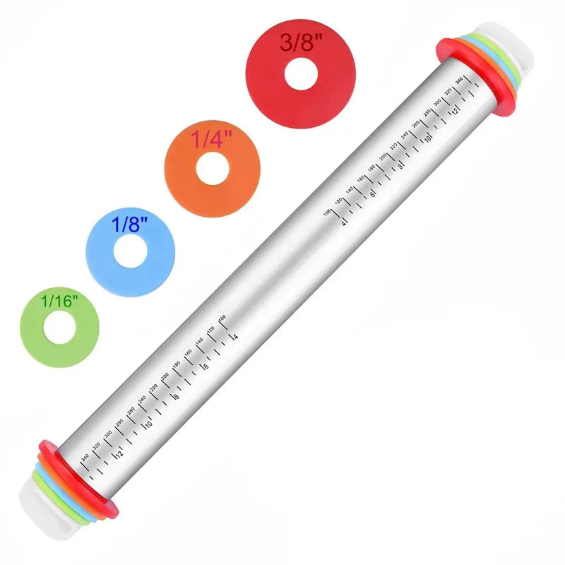 17inch Rolling Pin Pastry Baking Mat Stainless Steel
