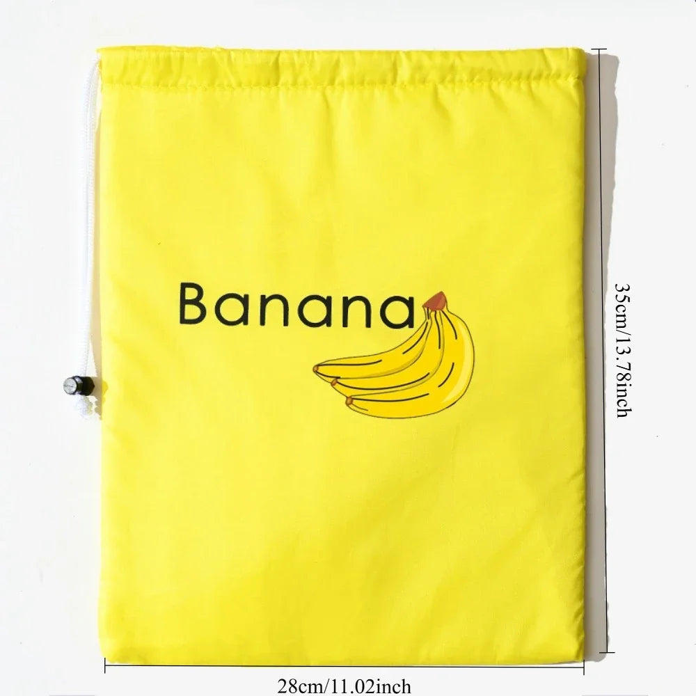 Reusable Banana Freshness Storage Bag Aluminum Foil Drawstring