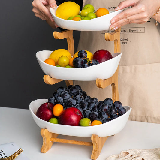 Layer Fruit Plate Living Room Plastic Snack Dish