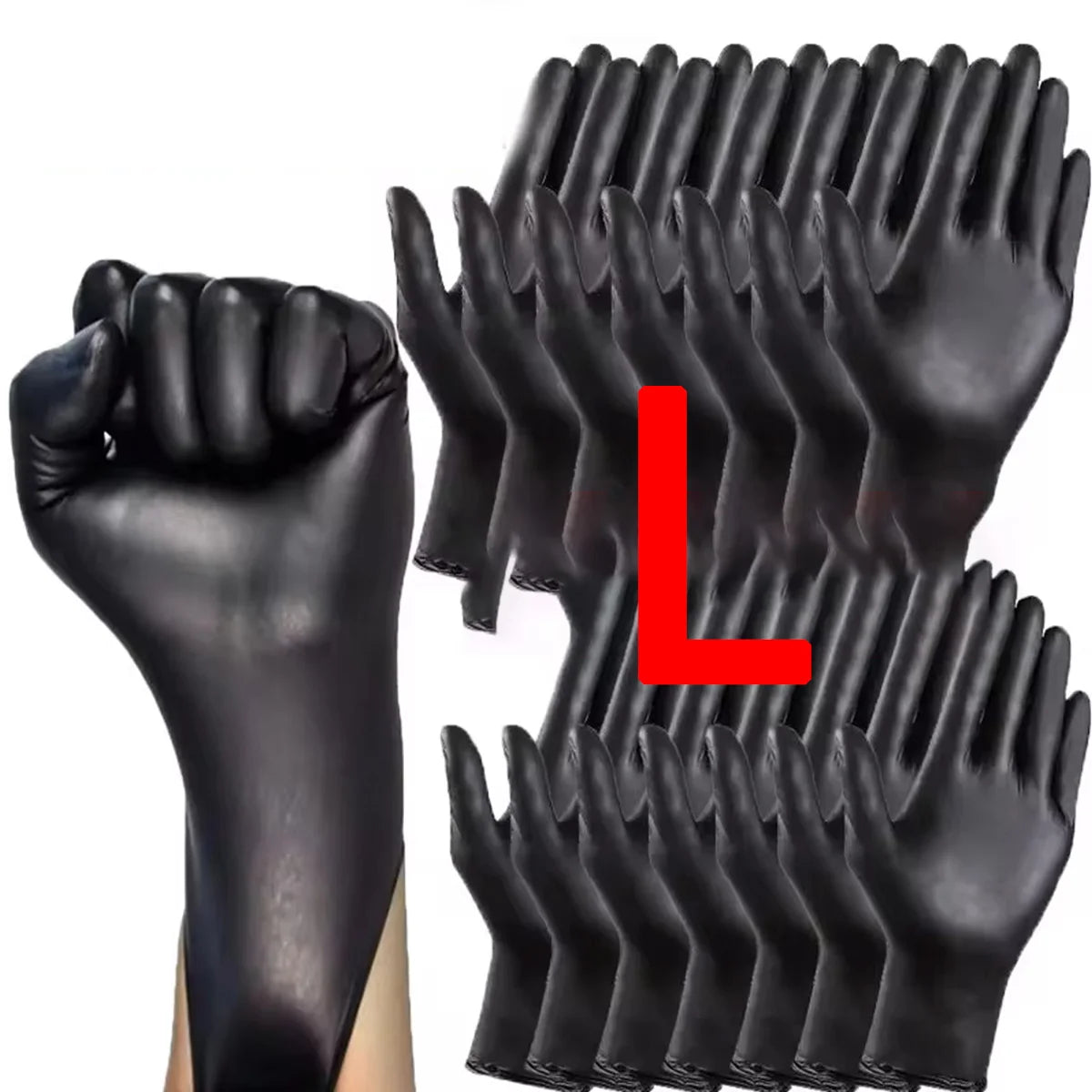 10/20/50/100pcs Bagged Disposable Gloves Black Disposable Gloves