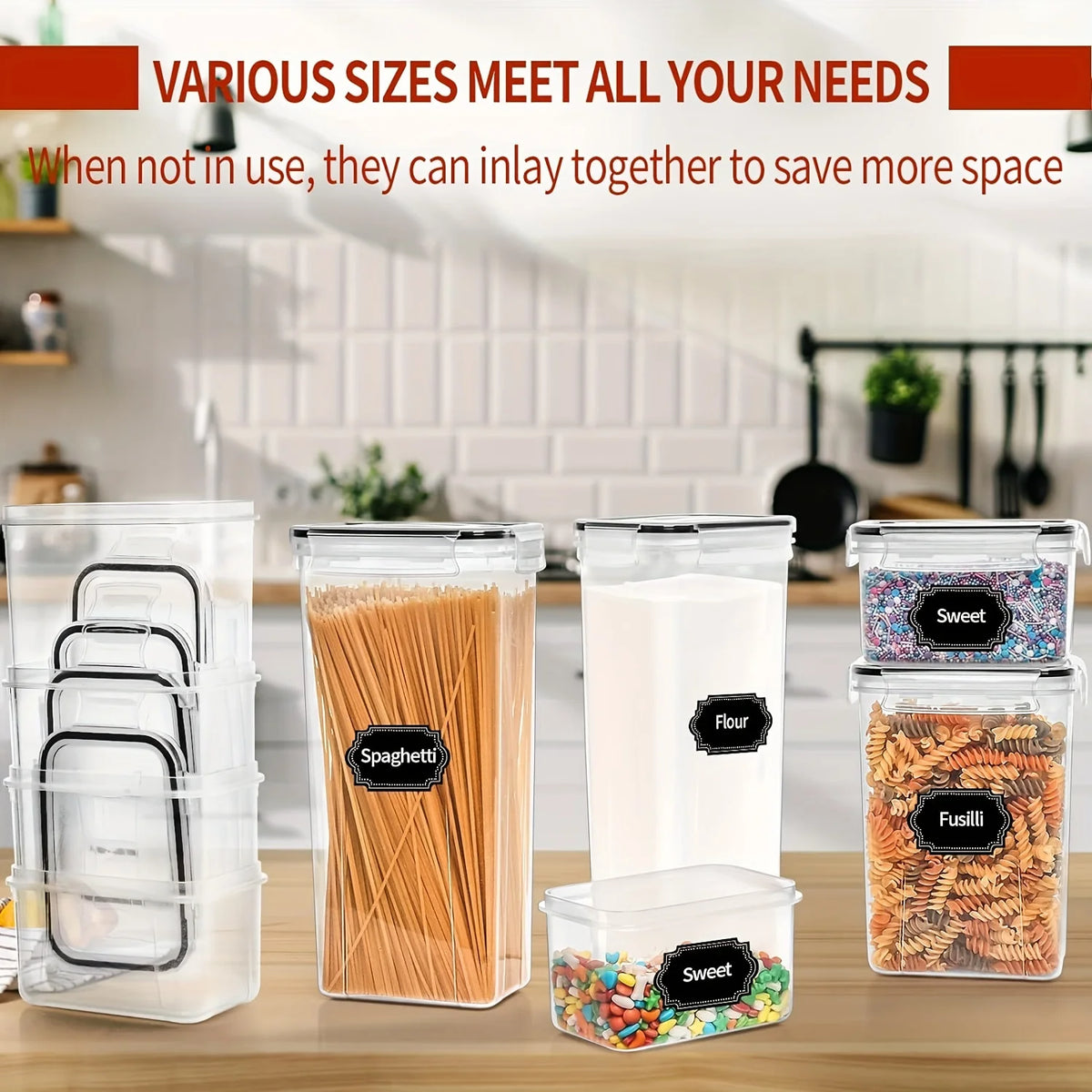24piece Airtight Food Storage Containers Bpa-Free Plastic