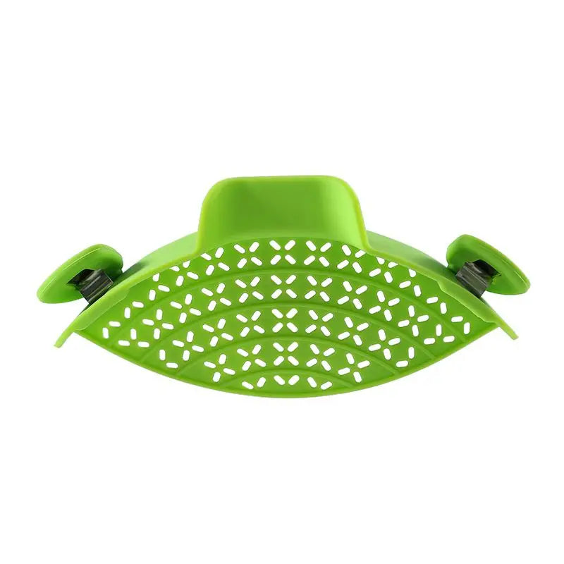 Universal Silicone Clip-On Pan Pot Strainer Anti-Spill Pasta