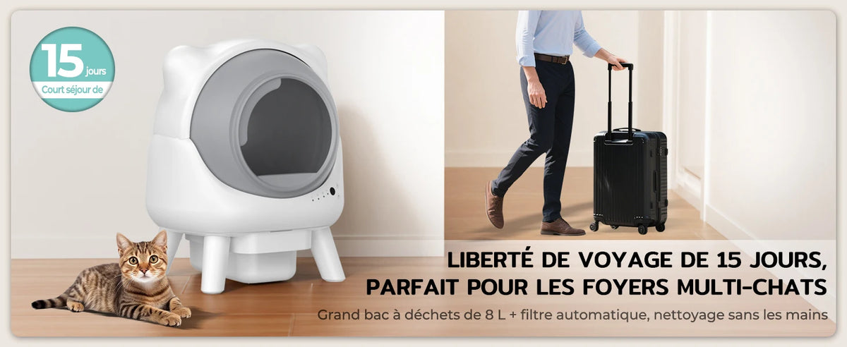 Open Litter Box Electric Self-Cleaning Cat Toilet 80l