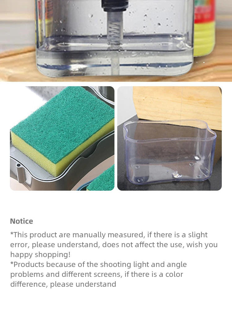 Detergent Press Soap Dispenser Pak Clean Cloth Dishwashing