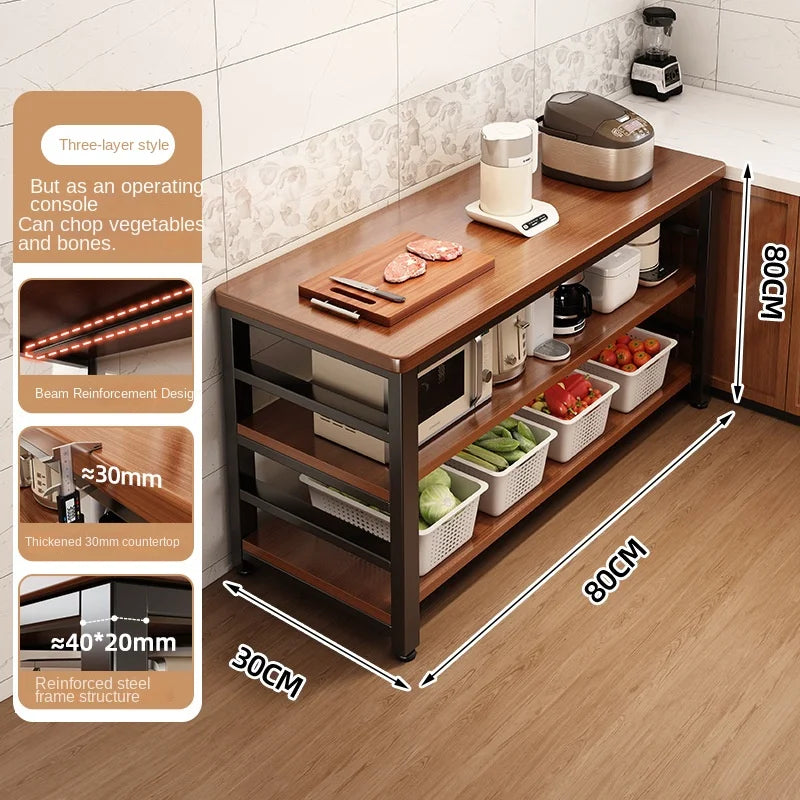 Storage Rack Floor-Standing Multi-Tiered Workbench Storage