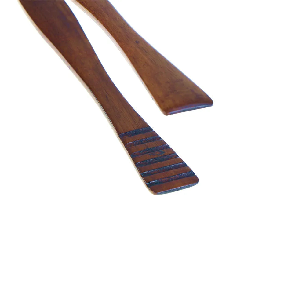 1pc Bamboo Cooking Tongs Food Bbq Salad Bacon