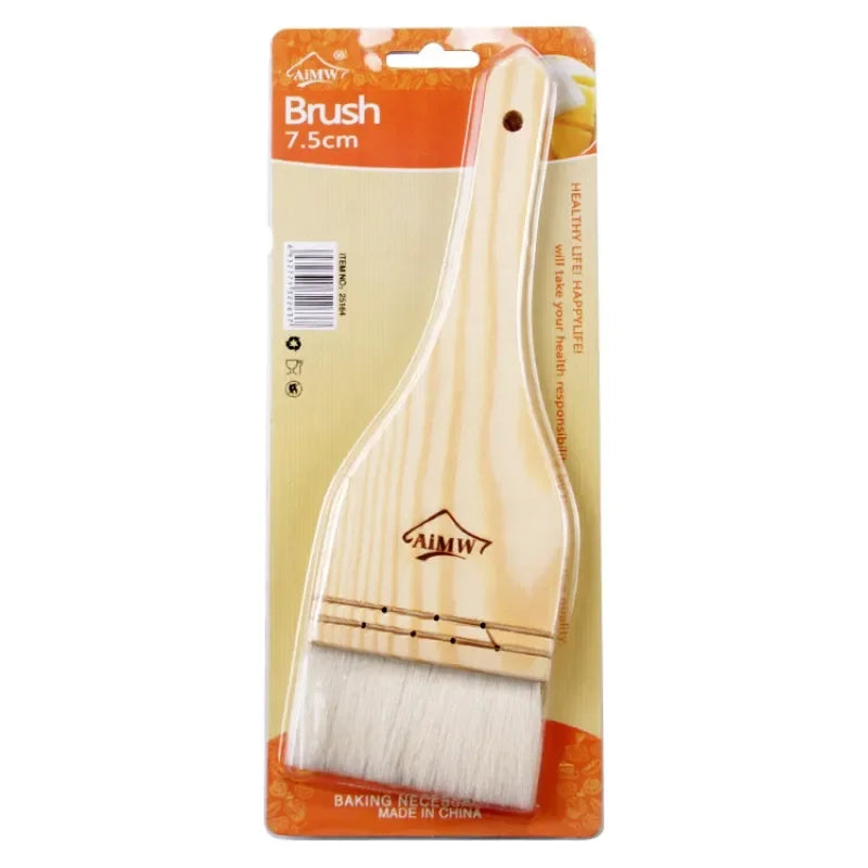 Mooncake Pastry Brush Wooden Handle Wool Barbecue Brush