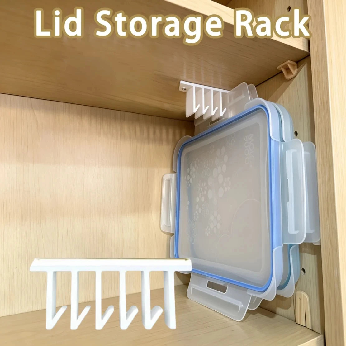 Under Cabinet Lid Organizer Food Container Lid Holder