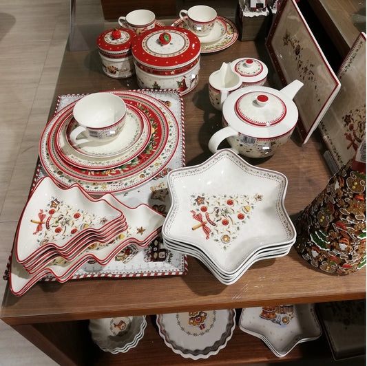 German Bao Tableware Christmas Biscuits Plate Dish Rectangular