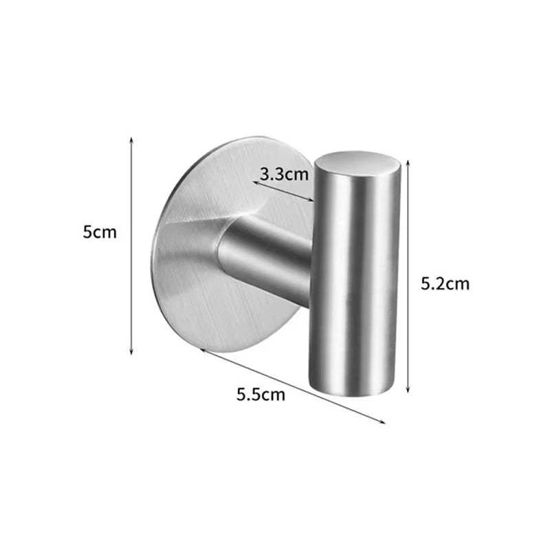 304 Stainless Steel Bathroom Towel Hooks Black Coat