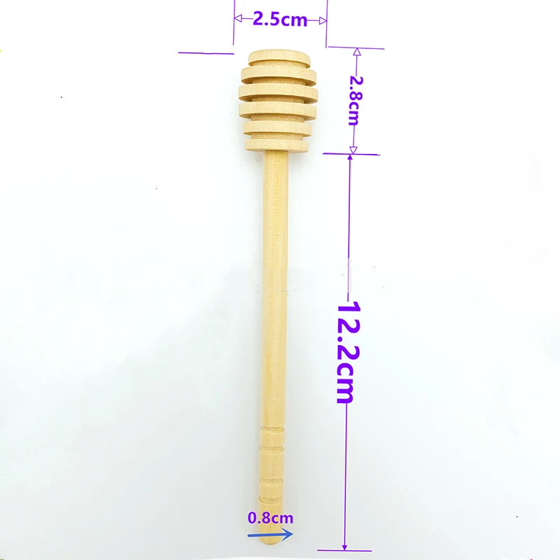 Honey Stir Bar Mixing Handle Jar Spoon Wooden