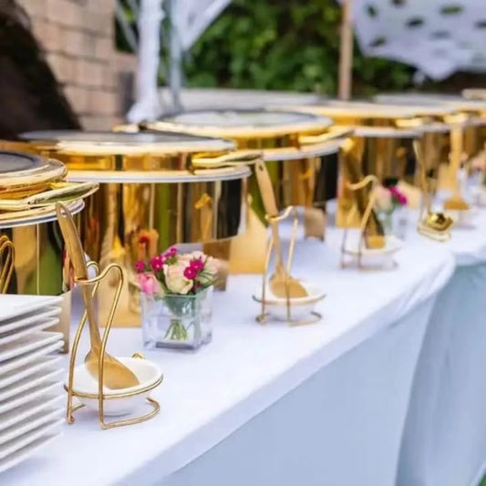Gold 6l Stainless Steel Round Big Glass Window