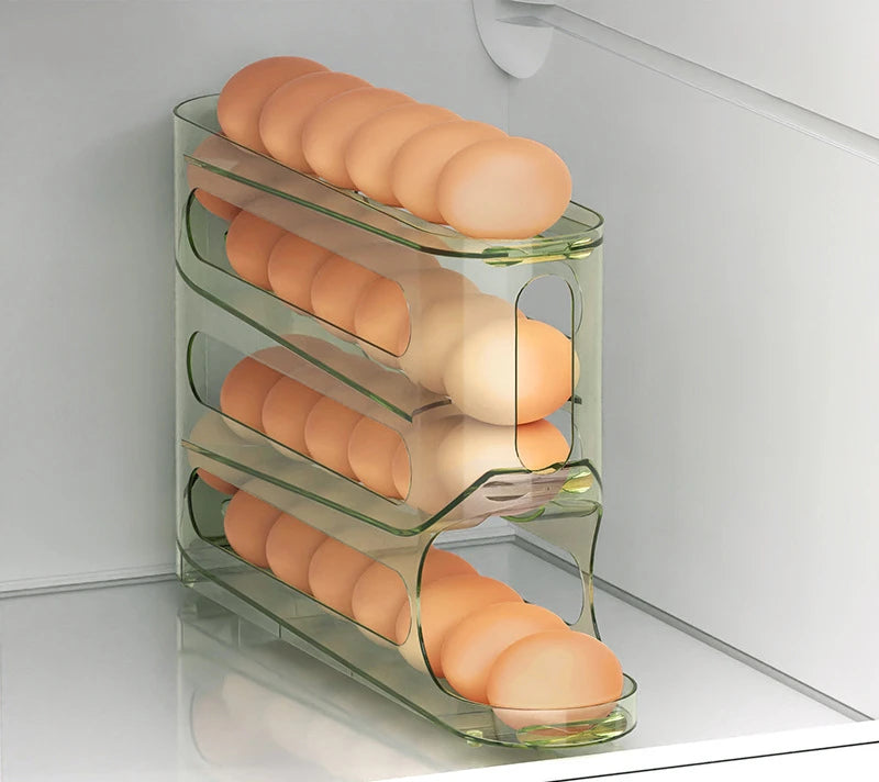 2/3/4 Tier Egg Holder Storage Container Automatic Rolling