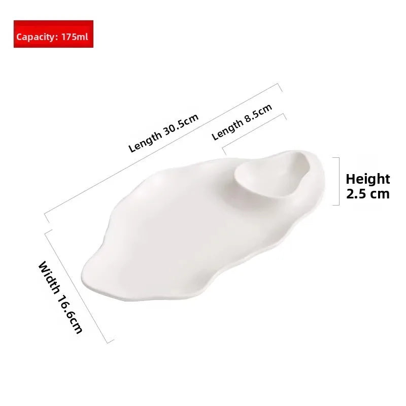 Irregular Shape Tableware Restaurant Creative Simple Ceramic