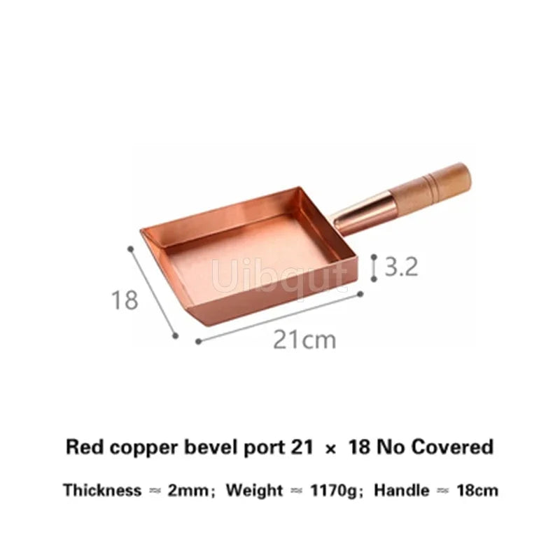 Brass Baking Tray Copper Frying Pan Square Pan