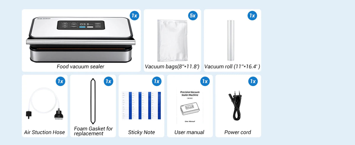 Inkbird Ink-Vs04 Large Vacuum Sealer Dry/Wet/Liquid Food Sealed