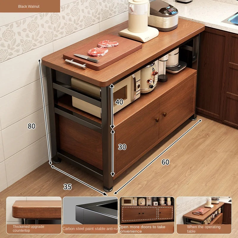 Storage Rack Sideboard Cabinet Floor-Standing Wall Table
