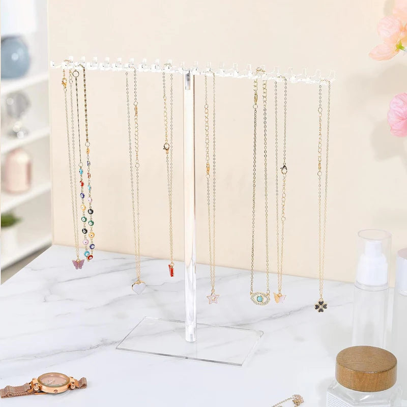 Diy Jewelry Organizer Display Stand Acrylic Necklace Hanging
