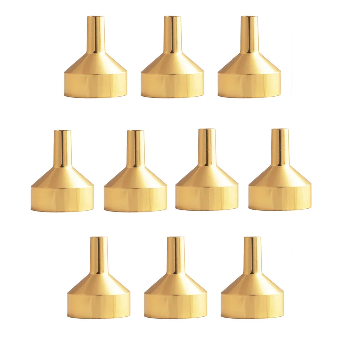 10pcs Metal Mini Funnel Oil Liquid Funnel Detachable