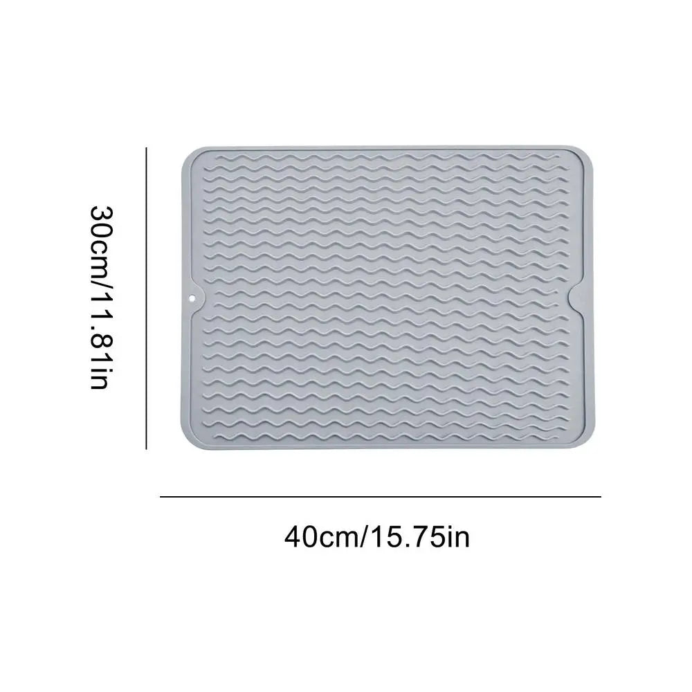Multi Countertop Silicone Anti Slip Drainage Mat Dishware