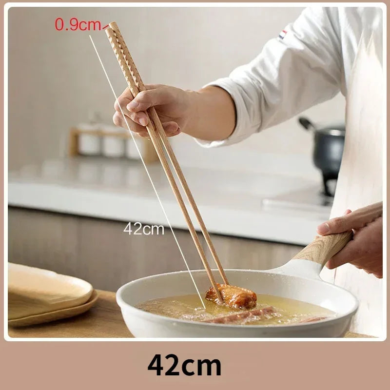 Japanese Extra Long Wooden Chopsticks Polished Beech Wood