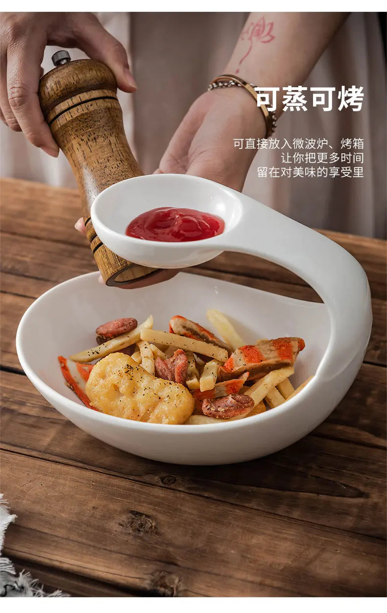 Creative Ceramic Beautification Dessert Plate Dim Sum Plate