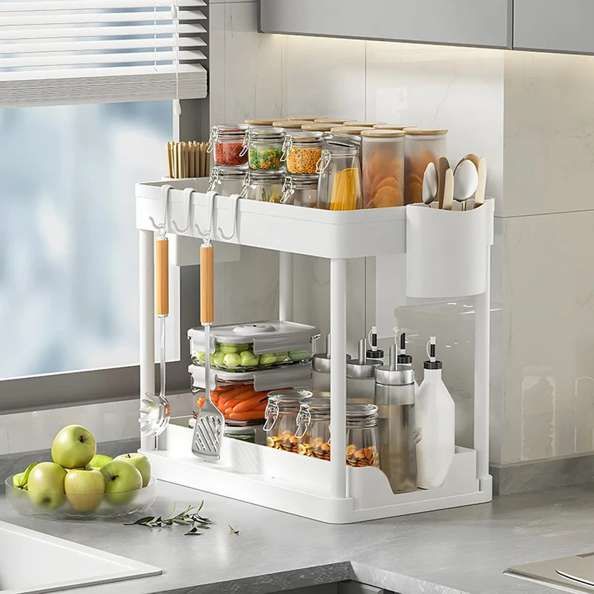 Tier Under Sink Organizer Sliding Cabinet Basket Organizer