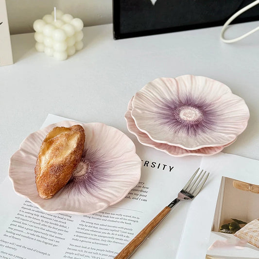 6-Inch Flower Small Dish Ceramic Small Dish Irregular