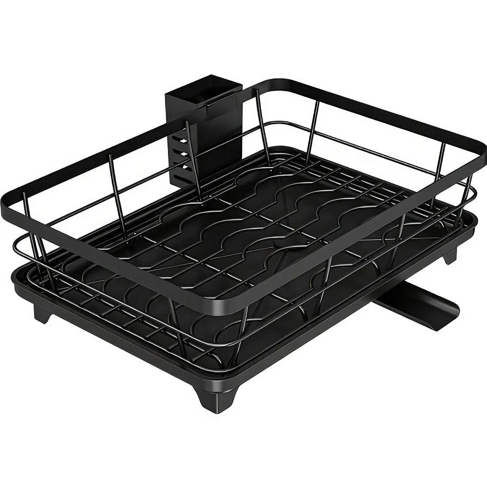 Countertop Dish Drying Rack Adjustable Plate Organizer Drainboard